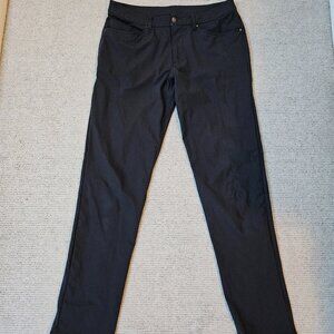 Lululemon ABC Pants Classic 34" Inseam 33" Waist Warpstreme Dark Gray SMALL FLAW